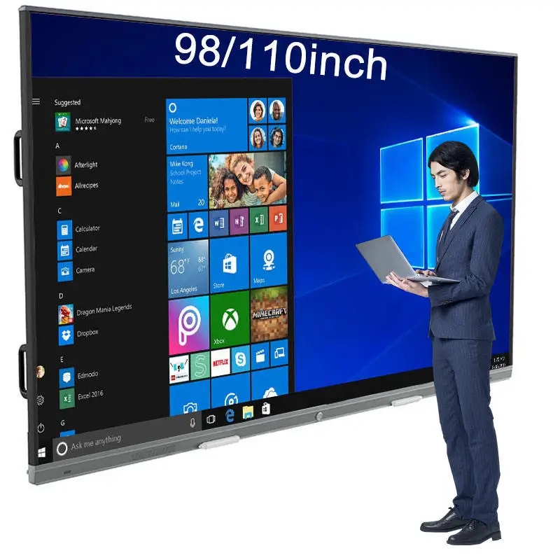 Indoor 65/75/85 Zoll Multi-Touchscreen Smart Boards TV LCD Panels Doppelsystem Interaktives Whiteboard Besprechungsräume Bildung Image