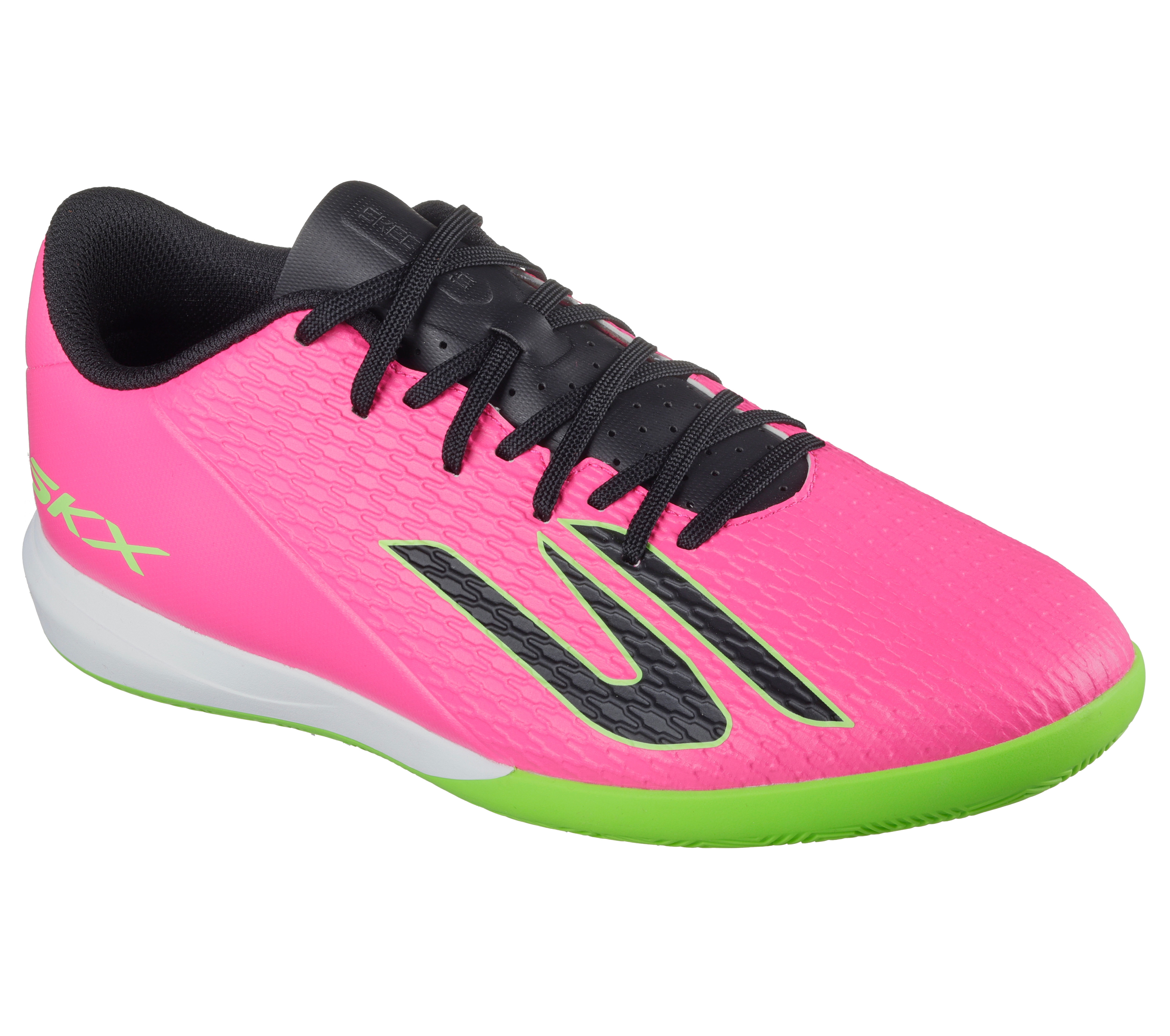 Fußballschuh SKECHERS "CLUB IC, Go Soccer Mens, Skechers Skx_2 Club Ic", Damen, Gr. 44, pkbk pink, Lederimitat, Schuhe Fußballschuh, Hallenfußballschuh mit leichter Skechers Move Foam™-Dämpfung