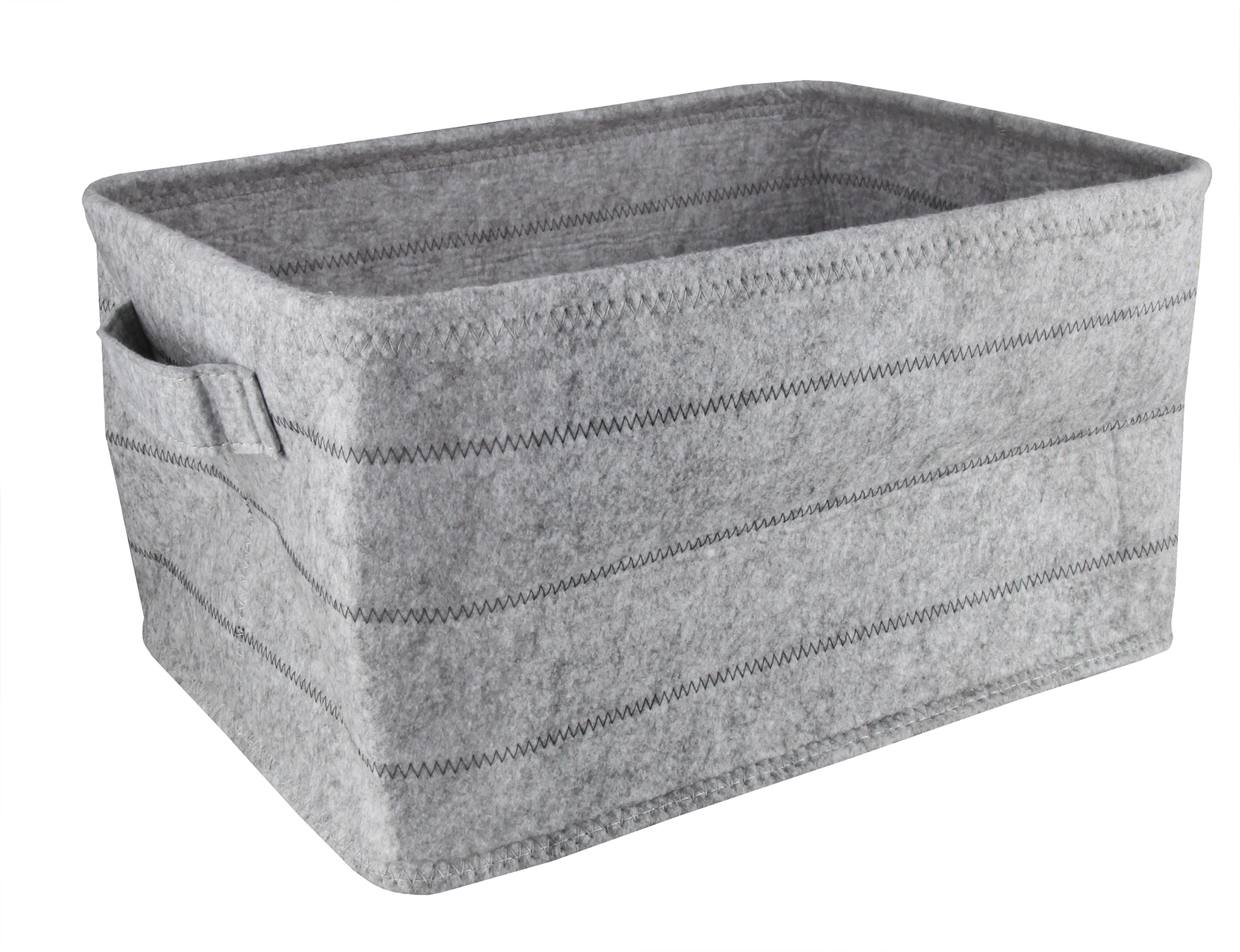 Aufbewahrungskorb KLEINE WOLKE "Ticino", auster, B:41cm H:23cm T:30,5cm, Polyester, Aufbewahrungsboxen