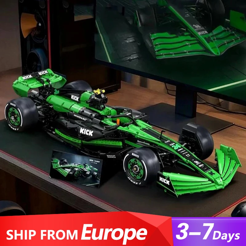 Ensemble de modèles de voiture de sport technique KICK SAUBER F1 C44, kits de voitures de course 1:8, modèle 2553 pièces, blocs de construction, amateurs de voitures, Fans de voitures musculaires