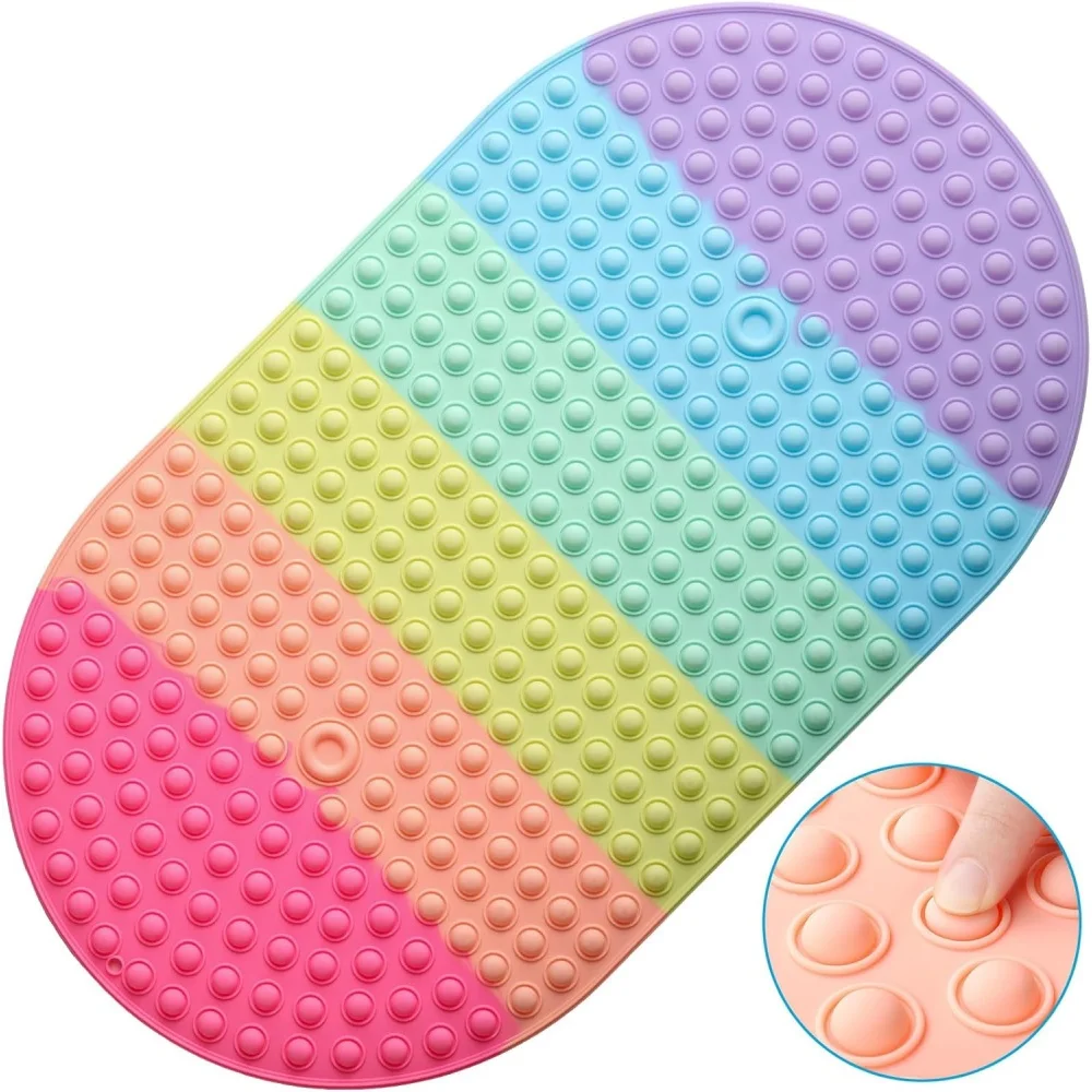 Tapis de bain à bulles en Silicone, tapis de bain pour bébé, baignoire, salle de bain, antidérapant, doux, pour salle de bain, douche