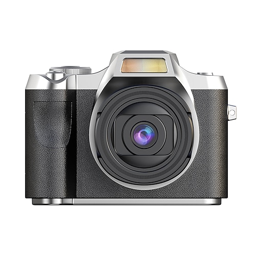 Fotocamera digitale HD 1080p con 64 MP e flash, ricarica USB, design retrò, compatta per viaggi e fotografia quotidiana