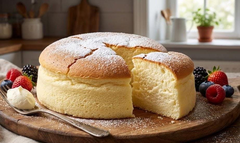 Ricetta PDF per cheesecake soufflé giapponese / Guida passo passo infallibile / Torta di cotone soffice / Scheda ricetta stampabile