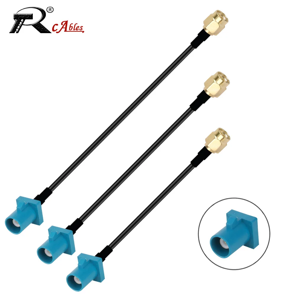 1PC Fakra Z Stecker/Buchse auf SMA Stecker RG174 Kabel GPS Antenne Verlängerung Adapter RF Koaxial zopf für Auto Auto Fahrzeug Image