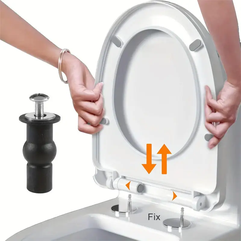 2 stücke Expansion Schraube Wc-sitz Top Fix Sitz Scharnier Loch Befestigungen Gut Mutter Schraube Gummi Zurück Zu Wand wc Abdeckung Zubehör