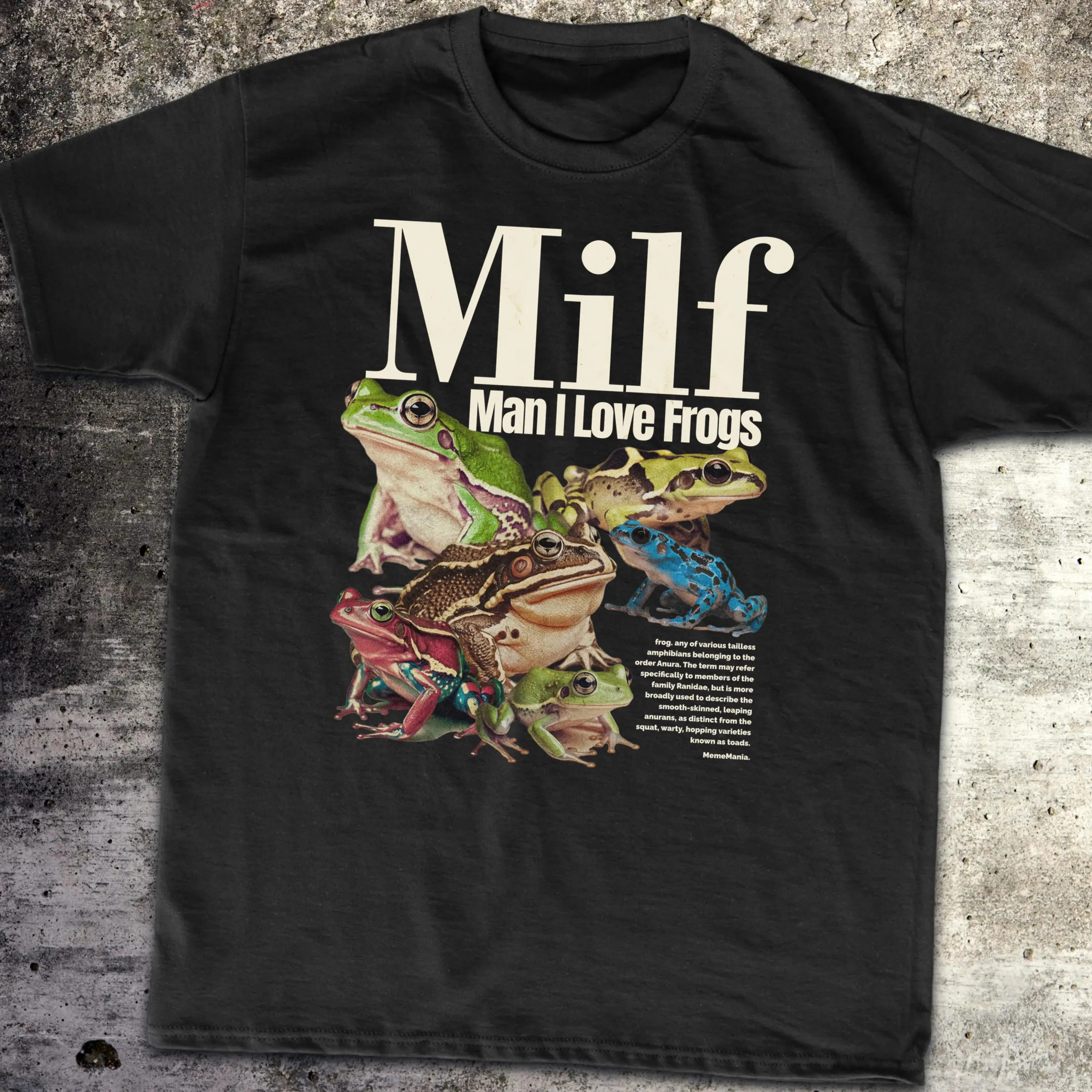 MILF Man I Love Frogs T-Shirt für Damen, Rundhalsausschnitt, kurze Ärmel, Baumwoll-T-Shirts, lustiges Frosch-Meme-Shirt, Sommer-Tops, Damenbekleidung Image