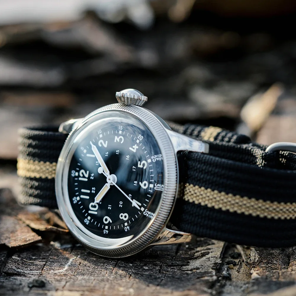 RDUNAE RA05 Retro Militäruhr 316L Edelstahl K1 Mineralglas Leuchtende Persönlichkeit Sport Quarz Herren Pilotenuhr Image