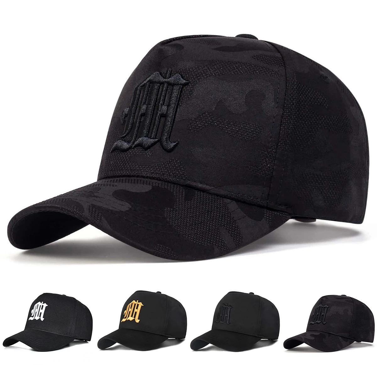Unisex Gothic Buchstabe M Stickerei Baseball Caps Frühling Herbst Outdoor Einstellbare Casual Hüte Sonnenschutz Hut Sport Kappe