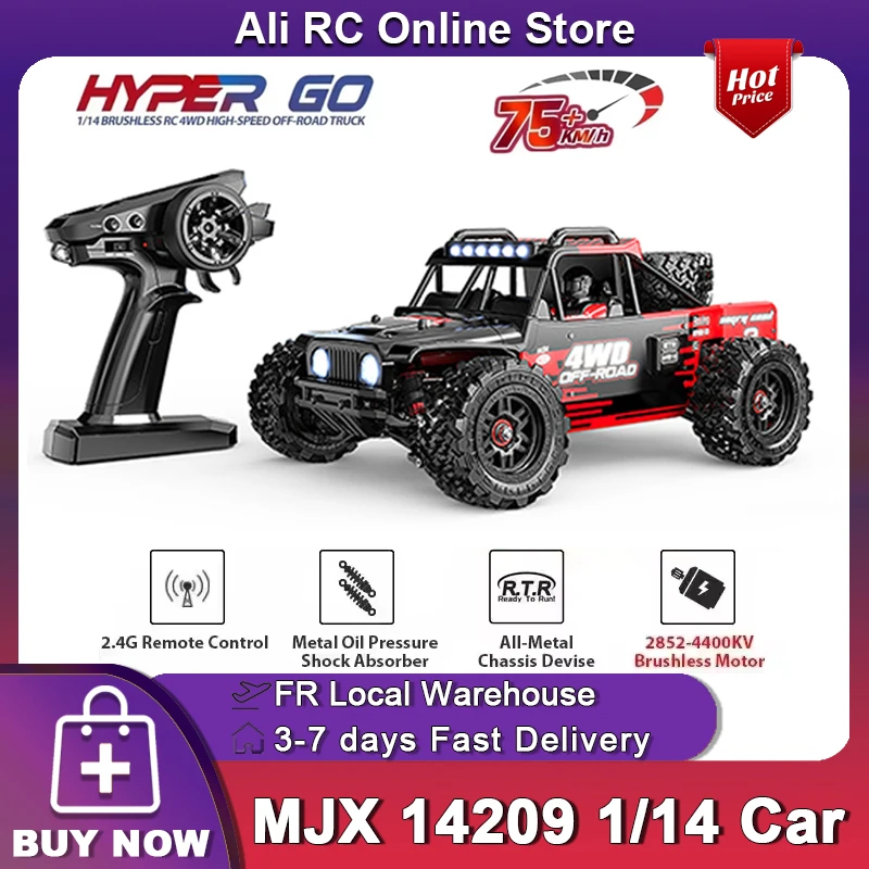 MJX HYPER GO 14209 V3.0 1/14 RC Auto Bürstenlos 2,4G Fernbedienung 75 km/h 4WD High Speed Off-Road Racing RC LKW Hobby Elektrisches Spielzeug Junge Geschenk