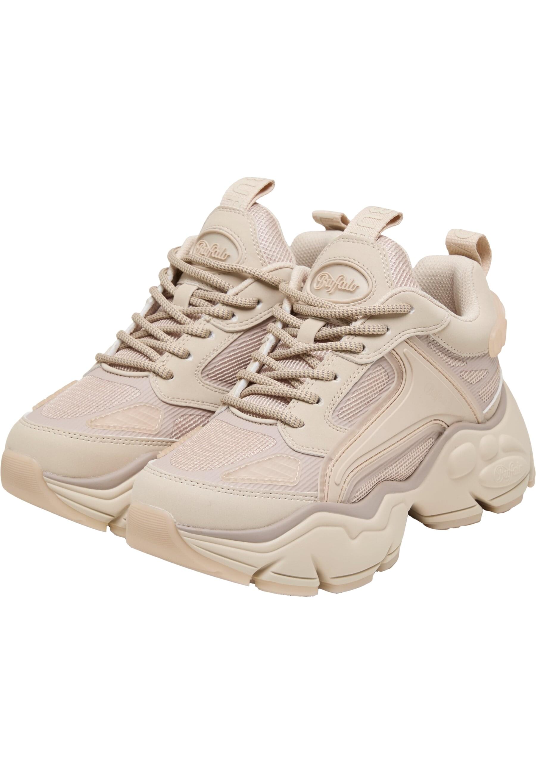 Trainingsschuh BUFFALO "Buffalo BINARY ATHENA - VEGAN NUBUCK/MESH", Damen, Gr. 39, beige, unifarben, Schuhe