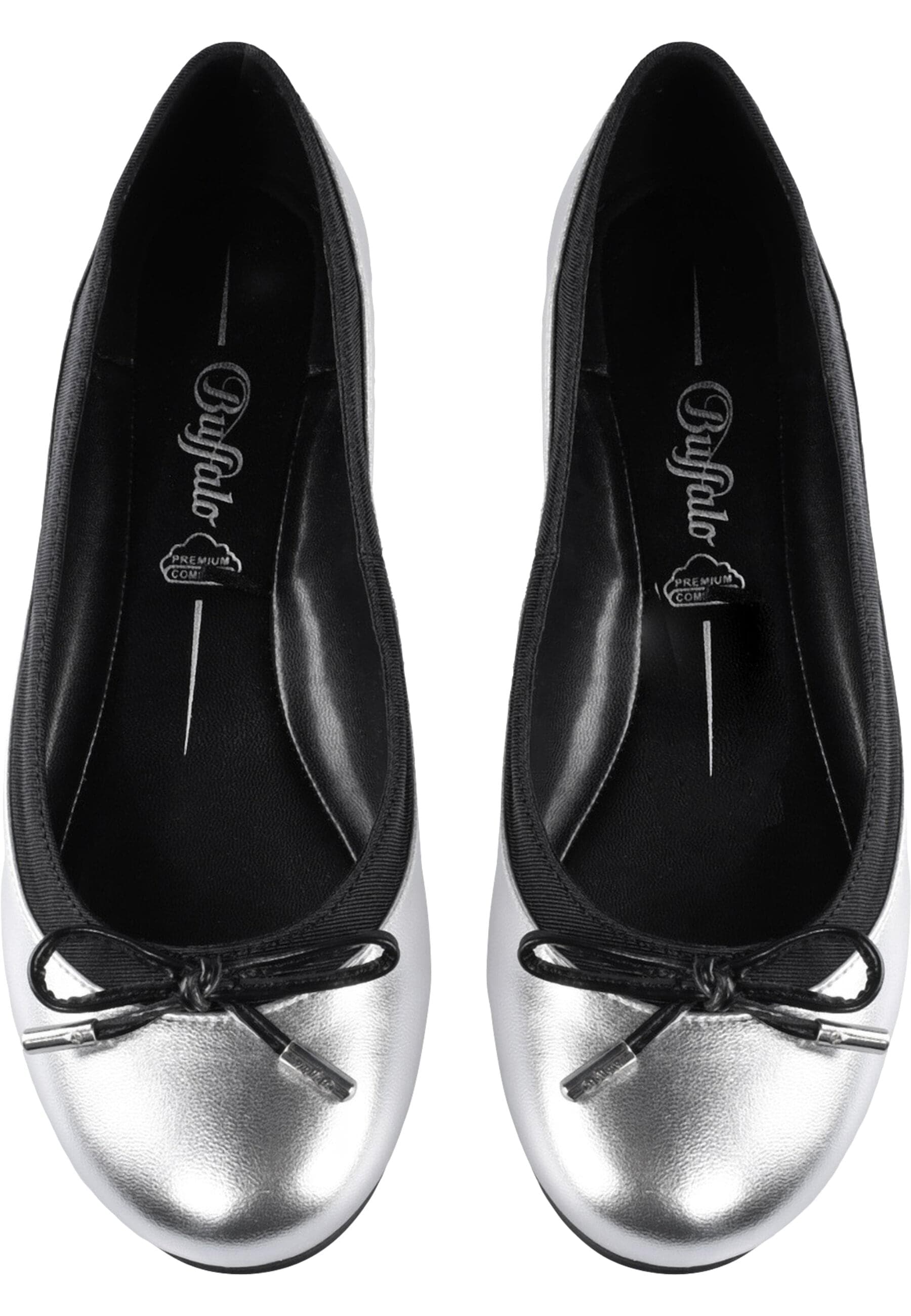 Trainingsschuh BUFFALO "Buffalo Og -Vegan Nappa", Damen, Gr. 41, silber, Kunstfaser, unifarben, Schuhe