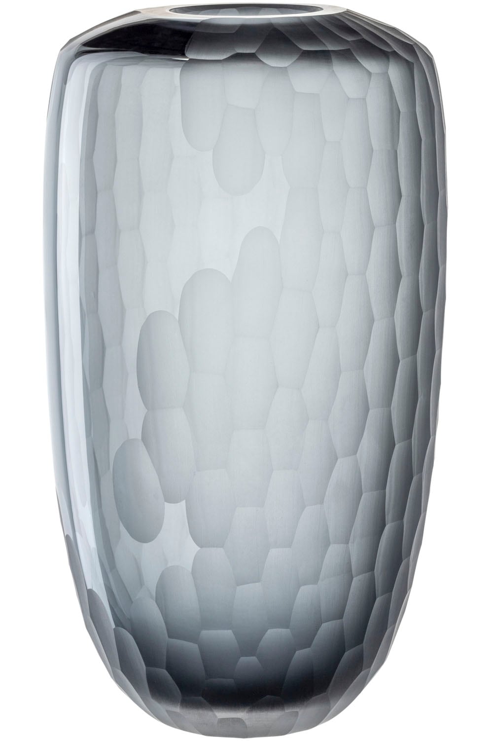 Tischvase LEONARDO "Dekovase BELLAGIO", grau (anthrazit), H:37cm Ø:20,8cm, Glas, Vasen, aus Glas, anthrazitfarben, handgefertigt