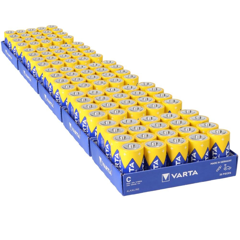 100x Varta 4014 Industrial Baby C Batterie lose Image