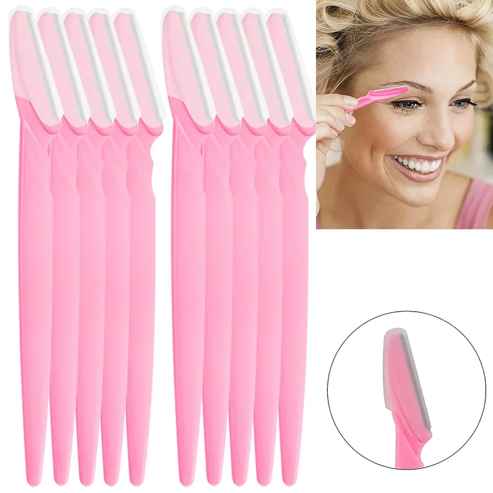 10/20 stücke Augenbraue Rasiermesser Set Mehrzweck Gesicht Rasierer Für Frauen Dermaplaning Werkzeug Einfach Zu Bedienen Cutter Rasierer Klingen Make-Up werkzeuge Image