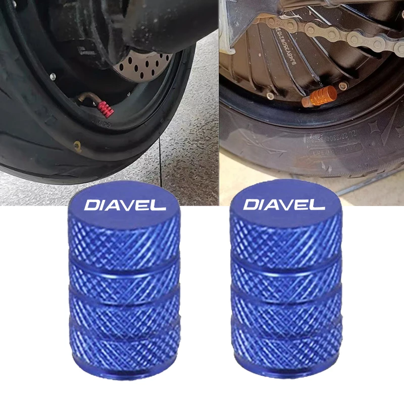 Motorrad Für Ducati Diavel V4 Diavel1260 Diavel 1260S XDiavel Nera XDiavel Dark XDiavel S Standard Ventil Kappe Set Reifen kappen Set Image