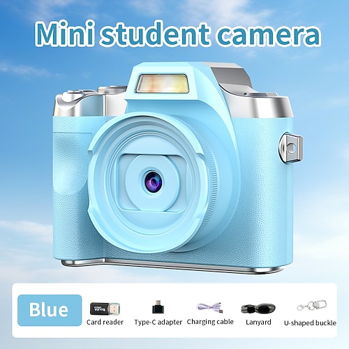 Appareil photo numérique Zoom 8X 1,56 pouce Haute Définition avec carte TF de 128 Go Super Mini Vidéo Créatif Appareil photo numérique compact utilisant un appareil photo CCD Cadeau de la