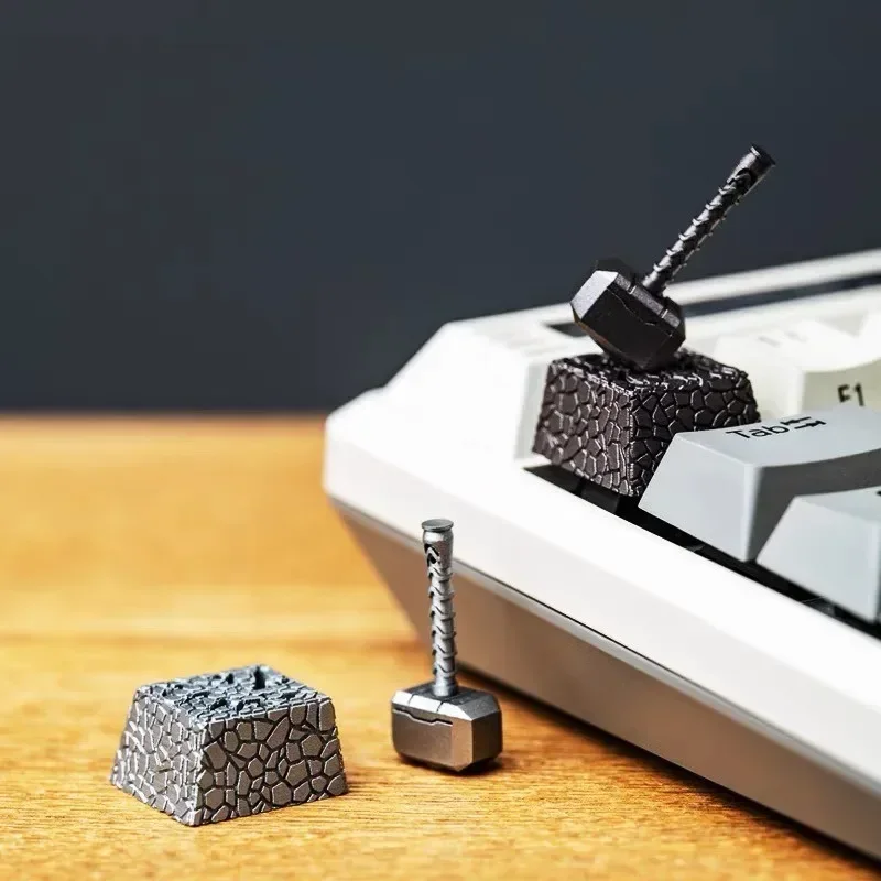 Neue 2In1 Harz Tastenkappen Thor Hammer für mechanische klassische Retro transparente Schlüsselkappe Anzug Esc-Taste personalisierte Tastenkappen Image