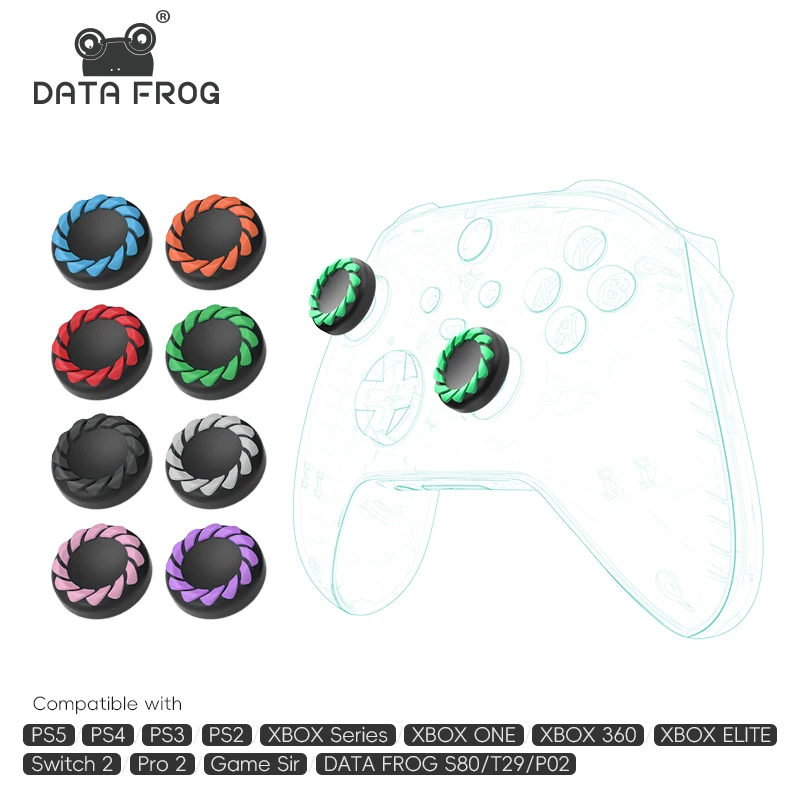 4 pièces pour manette de jeu Gamesir Silicone analogique Joystick manette de pouce bâton de pouce capuchons de poignée pour PS3 PS4 PS5 Xbox 360 Xbox One contrôleur