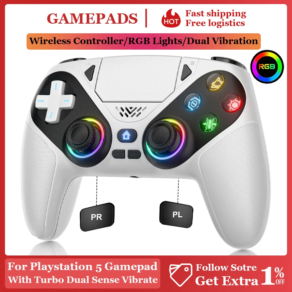 For playstation 5/ps5 controller Wireless accessories Console Turbo Dual Sense Vibrate Programming Bluetooth Pc Gamepad
