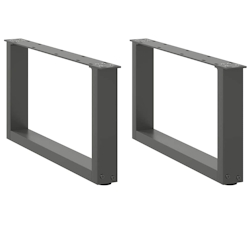 vidaXL Couchtischbeine U-Form 2 Stk. Anthrazit 70x(30-31) cm Stahl Image