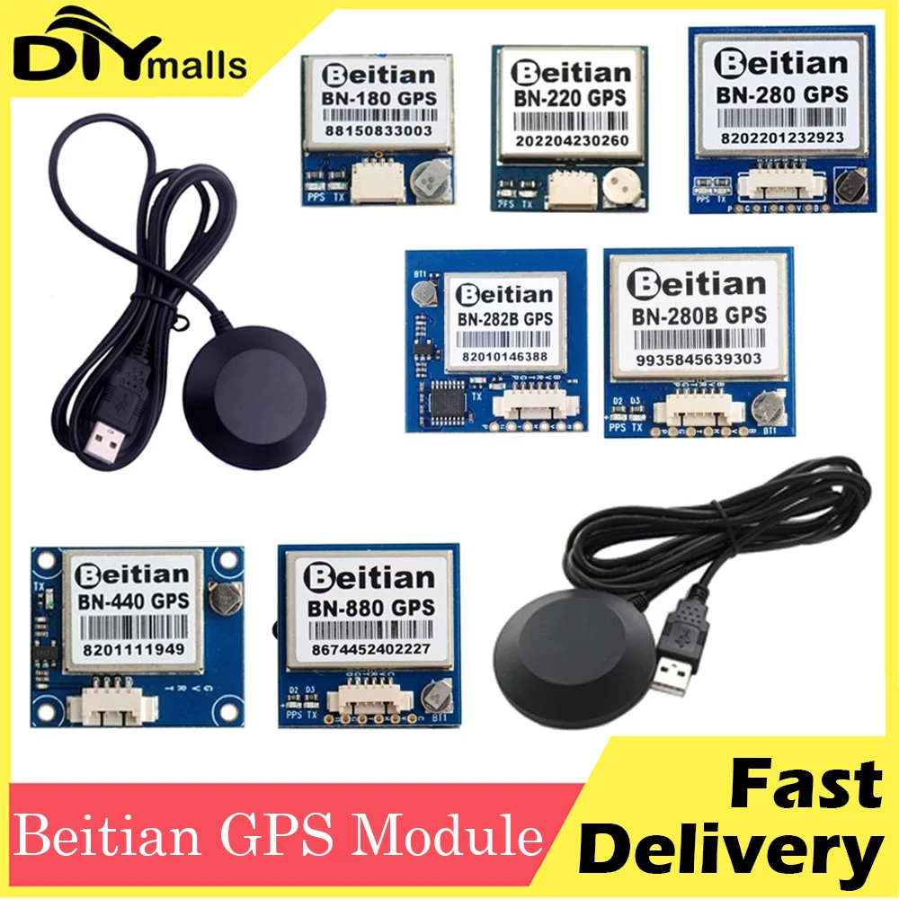 Beitian GPS-Modul M8-Chip BN-180 BN-220 BN-280 BN-880 BN-440 BN-282B BN-280B GLONASS mit Antenne für Pixhawk Flight Controller Image