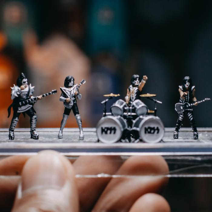Action figure in miniatura, batterista rock, gruppo musicale, diorama, scala 1:87, mini decorazione 1/64