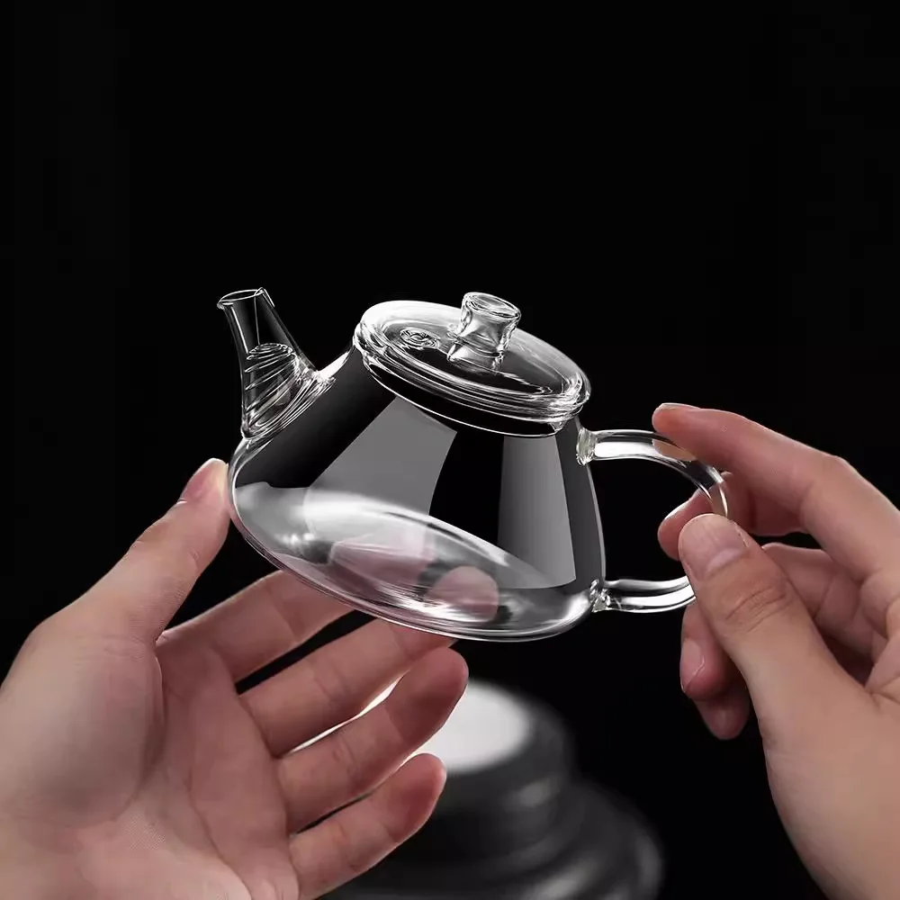 Hitzebeständige Mini-Teekanne aus Glas mit Filter zum Brauen von Blumen, Teekessel, Haushalt, Kung-Fu-Teekanne, Teegeschirr Image