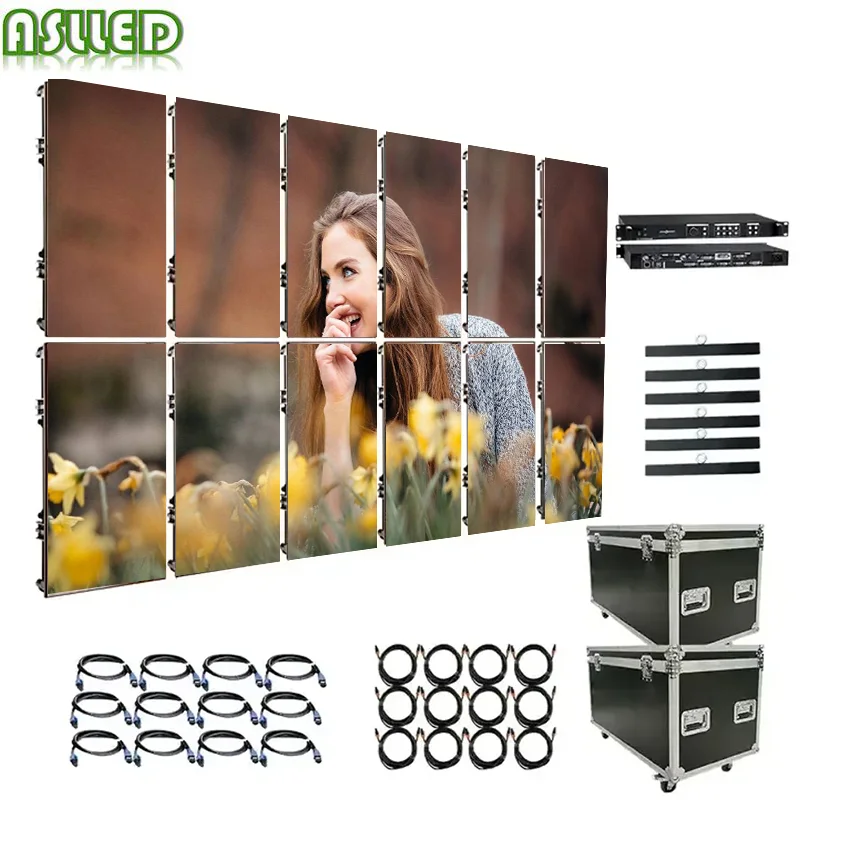 Wasserdichte LED-Videowand für den Außenbereich, Größe 3 x 2 m, 9,8 x 6,5 Fuß, P3, 9 LED-Anzeige, Vermietung, HD-RGB-LED-Panel, Bühnen-LED-Bildschirm