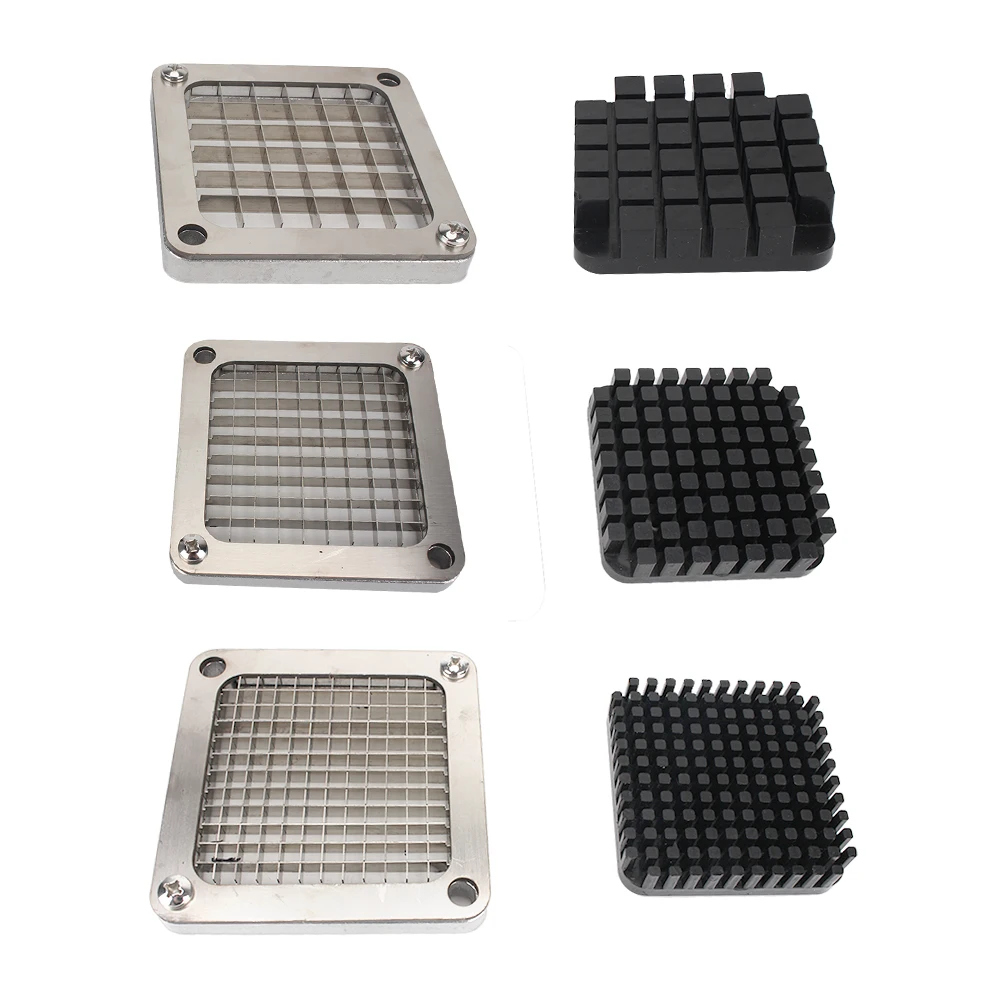 Pommes-Frites-Schneidemaschine, Klingen-Schneidemaschine, Pommes-Frites-Kartoffelchips-Schneider, Edelstahl + 3 Klingen, Chips-Schneider-Teile Image