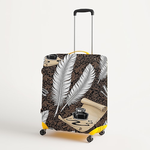 Gepäckhülle im maritimen Stil, dehnbarer Kofferschutz, elastische Reisegepäckhülle Image