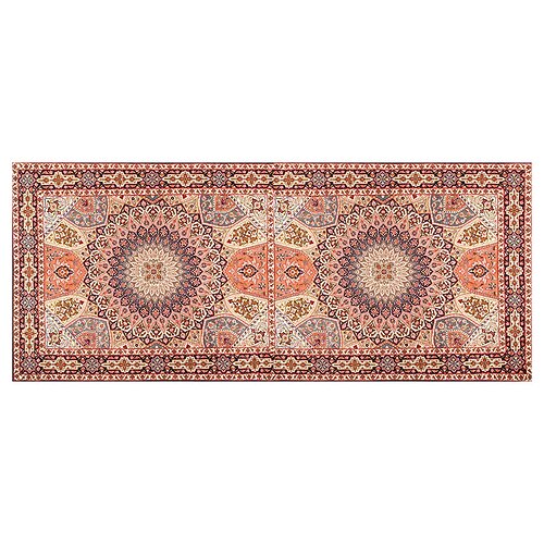 Bereichsteppich für Wohnzimmer und Schlafzimmer faltbar weich rutschfest dicker Imitations-Kaschmir runder Teppich Nachttischmatte waschbar Wohnkultur Teppich Image