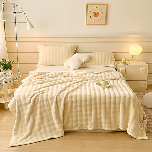 Decken Überwürfe, Gestreift Polyester Weich Decken Image