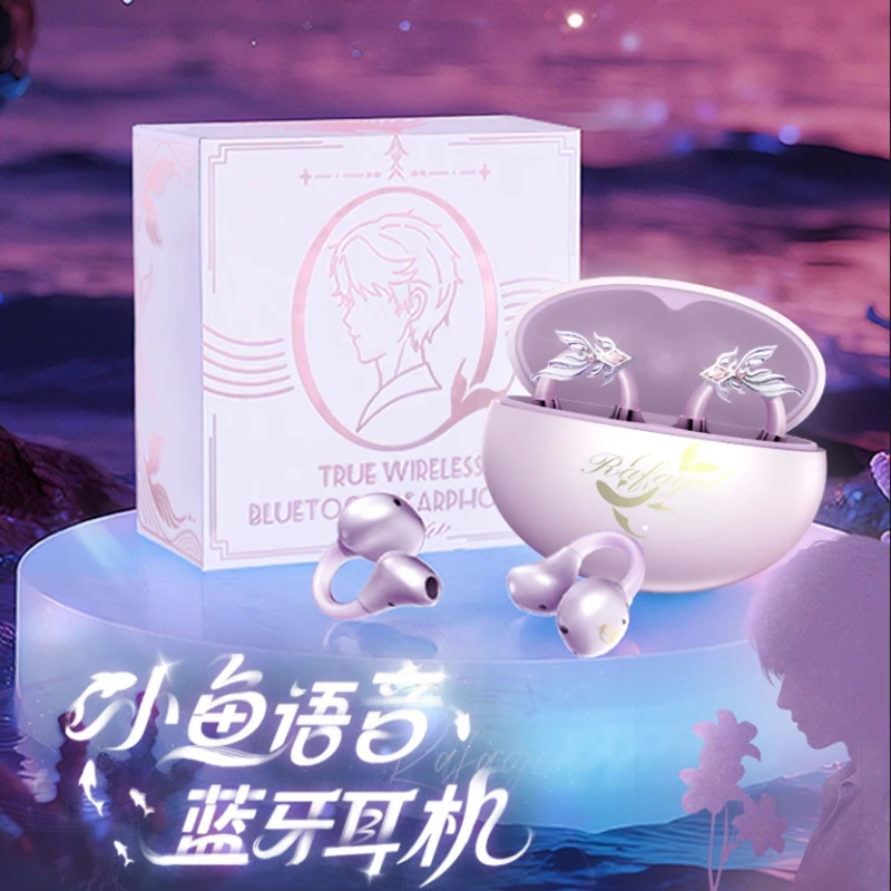 Vorverkauf Anime Love and Deepspace Rafayel Cosplay Bluetooth Headset Cartoon BlueTooths Kopfhörer Ohrclip Kopfhörer Weihnachtsgeschenk Image