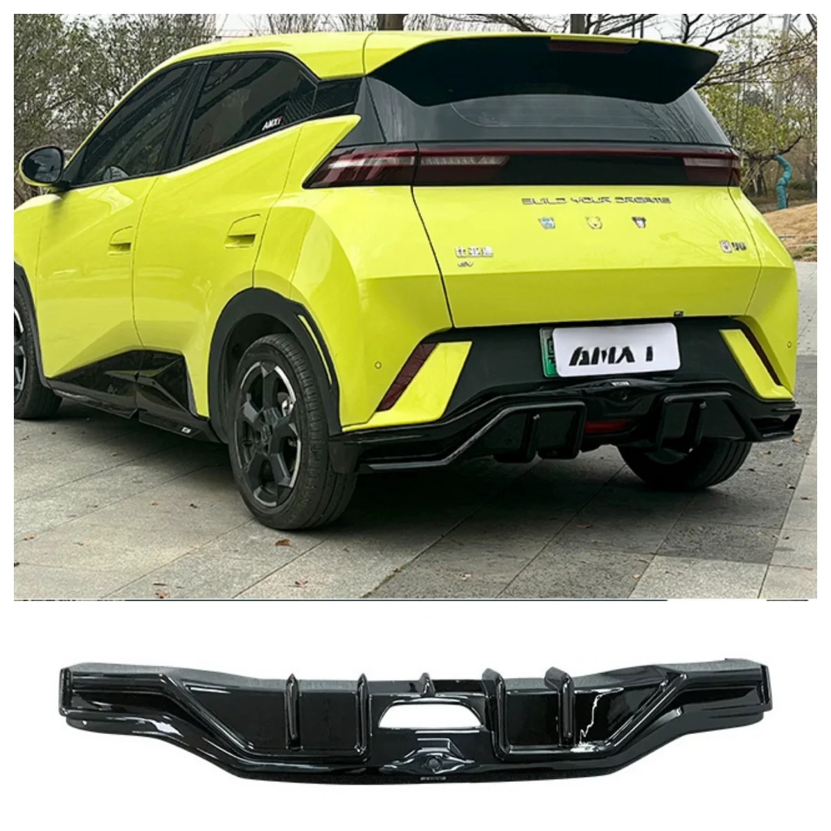 Auto-Surround-Body-Kit für BYD Dolphin Surf 2023–2025, Seagull EV, modifizierte vordere Lippe, hintere Lippe, Seitenschweller, Diffusor-Stoßstange Image