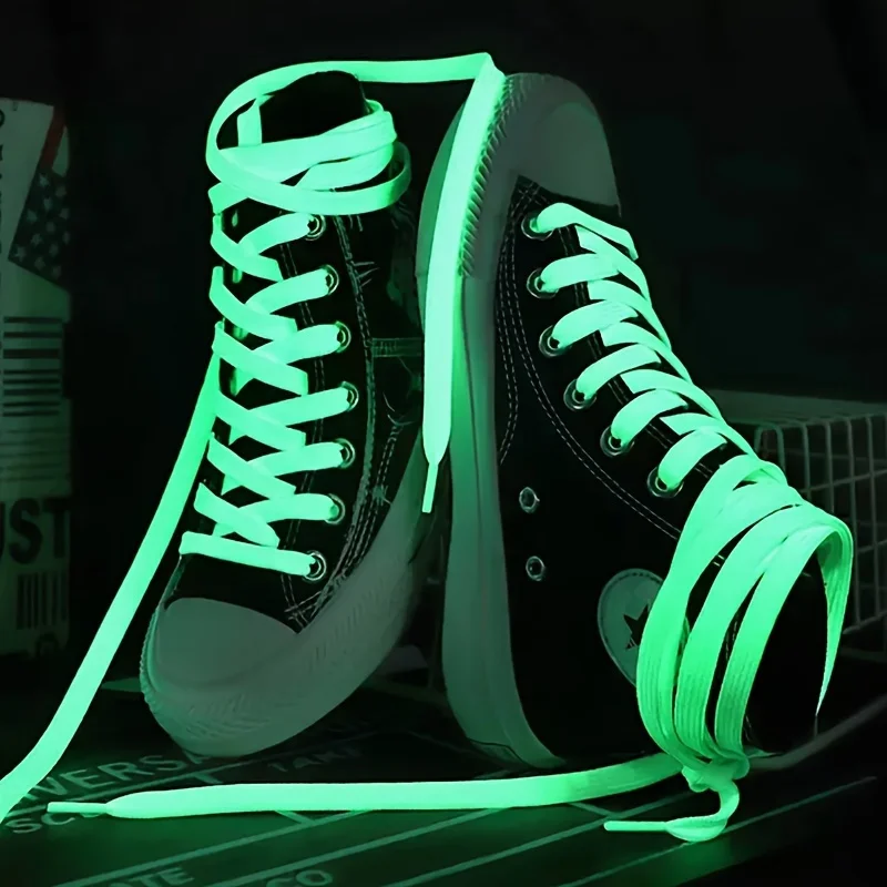 20/10 Stück leuchtende Schnürsenkel für Turnschuhe, Herren, Damen, Sportschuhe, reflektierende Schnürsenkel, verdickte bunte Schnürsenkel, Schnürsenkel Image