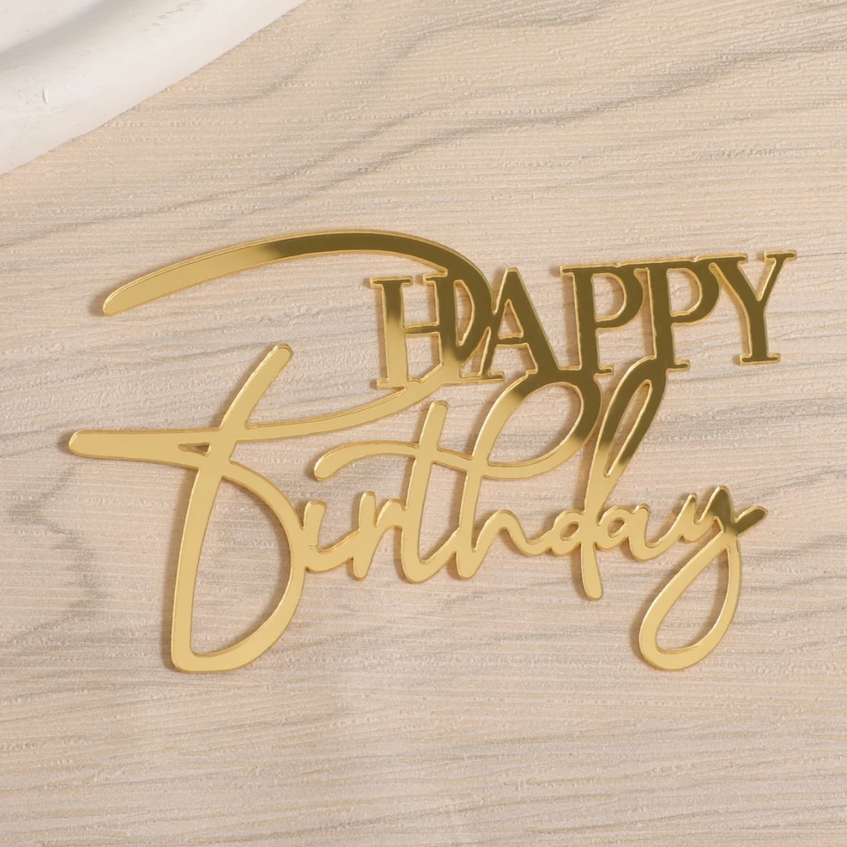 3 Stück Geburtstags-Kuchendekorationen – Dessert-Tischdekorationen aus Acryl, Back- und Partyzubehör Image