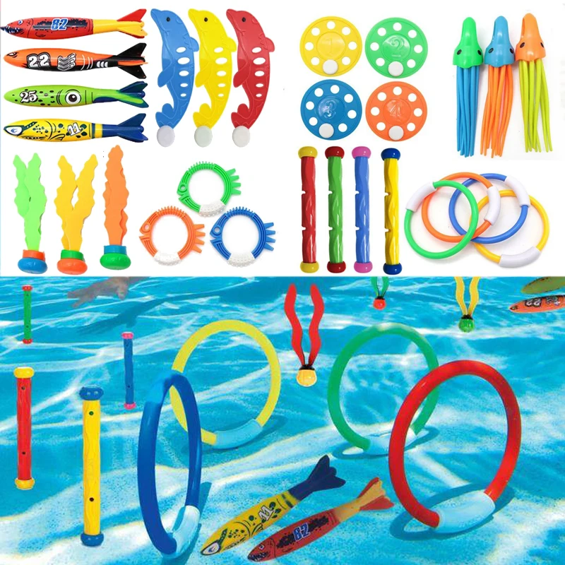 Kinder Tauchen Spielzeug Kunststoff Kinder Unterwasser Training Float Schwimmen Pool Zubehör Torpedo Algen Sommer Wasser Spielzeug TMZ