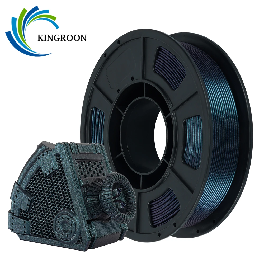 KINGROON Burnt Titanium PLA-Filament 1,75 mm 0,3 kg (NICHT 1 kg), Farbwechsel-Glitzer-PLA für 3D-Drucker, 300 g Unterstützung für AMS-Rack Image