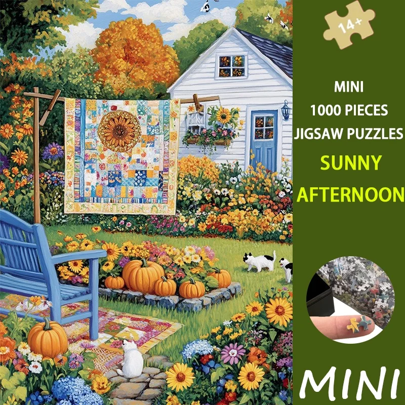 Mini-Puzzle in kleiner Größe, 1000 Teile, Sunny Afternoon Musical Art – Zen-Zeit für Erwachsene, Familie, Wanddekoration Image