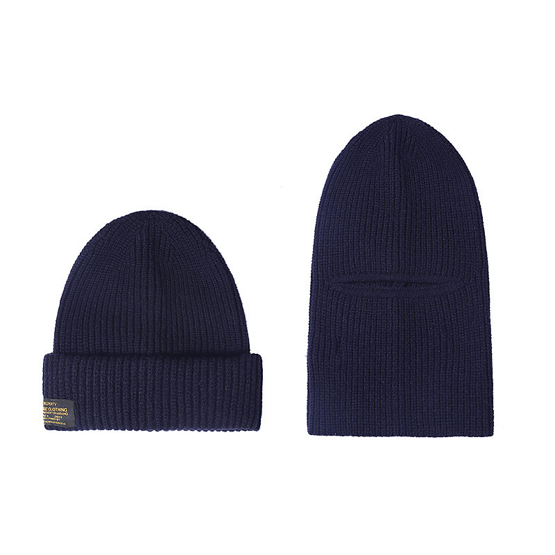 Men's Unisex Knit Balaclava Balaclava Ski Balaclava Hat Beanie Hat Winter Hats Black Navy Blue Acrylic Fibers Knitted Cozy Sports Outdoor Daily Wear Plain Warm