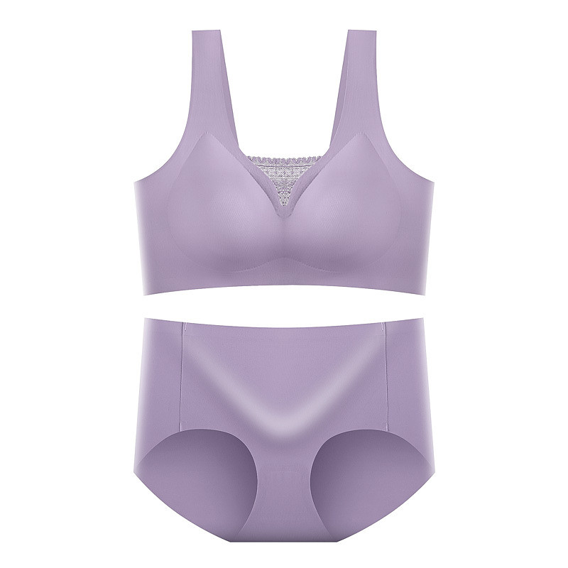 Women's Yoga Bra Underwear Set Sports Bra Underwear Low Support Breathable Wireless Padded Solid / Plain Color Sport Activewear Black Pink Gym Workout Running