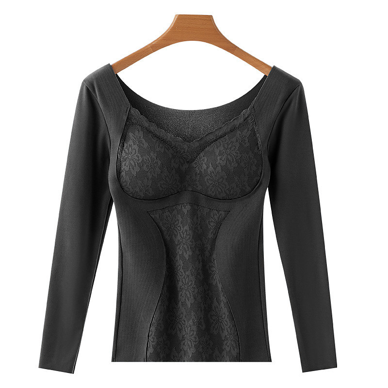 Women's Base Layer Top Thermal Underwear Underwear Warm Mesh Padded Solid / Plain Color Sport Activewear Black Pink Gym Workout Running
