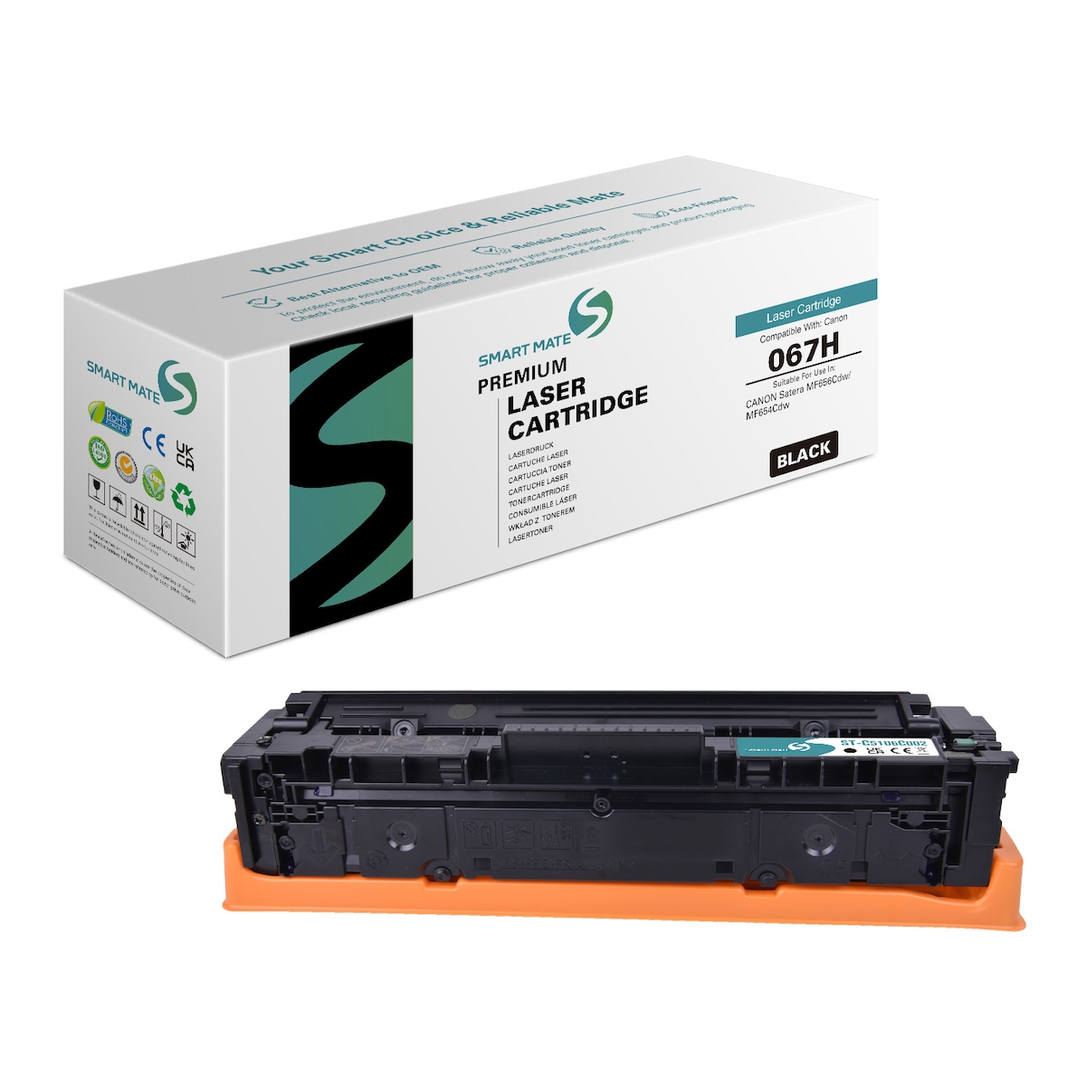 SmartMate wiederaufbereitete Laser Toner Patrone für Canon 5105C002 (067H) Cyan Image