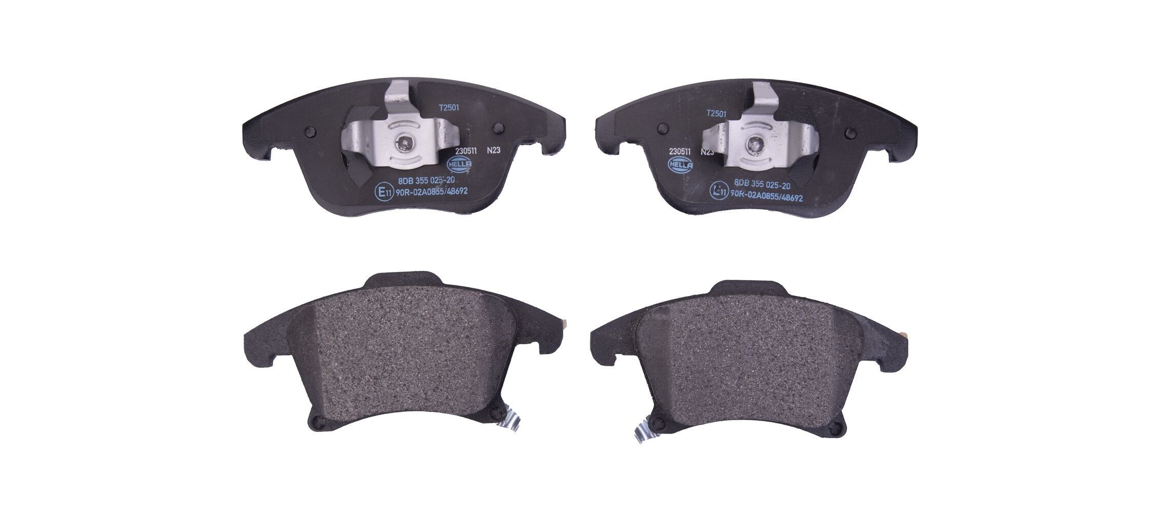 HELLA Bremsbelagsatz FORD 8DB 355 025-201 2014119,DG9C2K021EC,DG9C2K021ED DG9C2001AF,8882D1653,5601729,DG9C2001AE,BRF1532,2016609,BRF33,DG9C2001BF Image