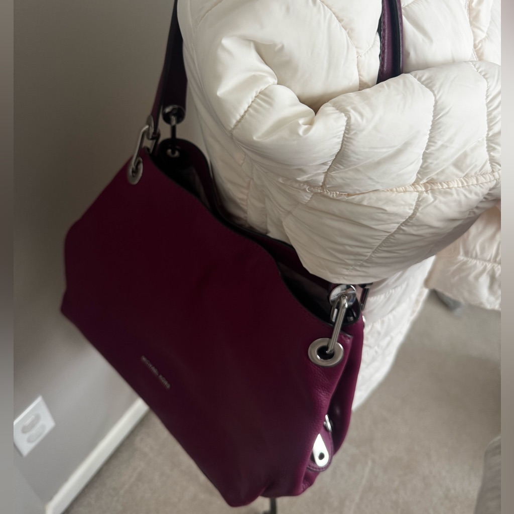 Michael Kors Bags | Elegant Fuschia Leather Michael Kors Handbag | Color: Pink/Purple | Size: Os