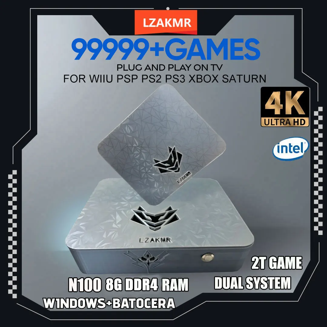 Das neue Upgrade AK1 Pro Dual System LZAKMR verfügt über Windows 11, einen 2 TB Speicher und über 99,999 Spiele für Switch, PS2, PSP,XBOX