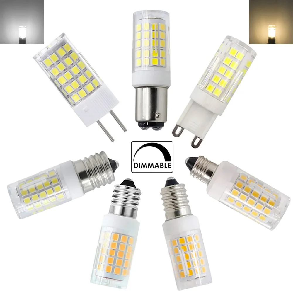 Dimmale G4 G8 GY6.35 G9 E14 E17 E11 E12 BA15D LED Maislicht 2835SMD 7W 110/220V LED Birne ersetzen 50W Halogenlampe 360° Beleuchtung
