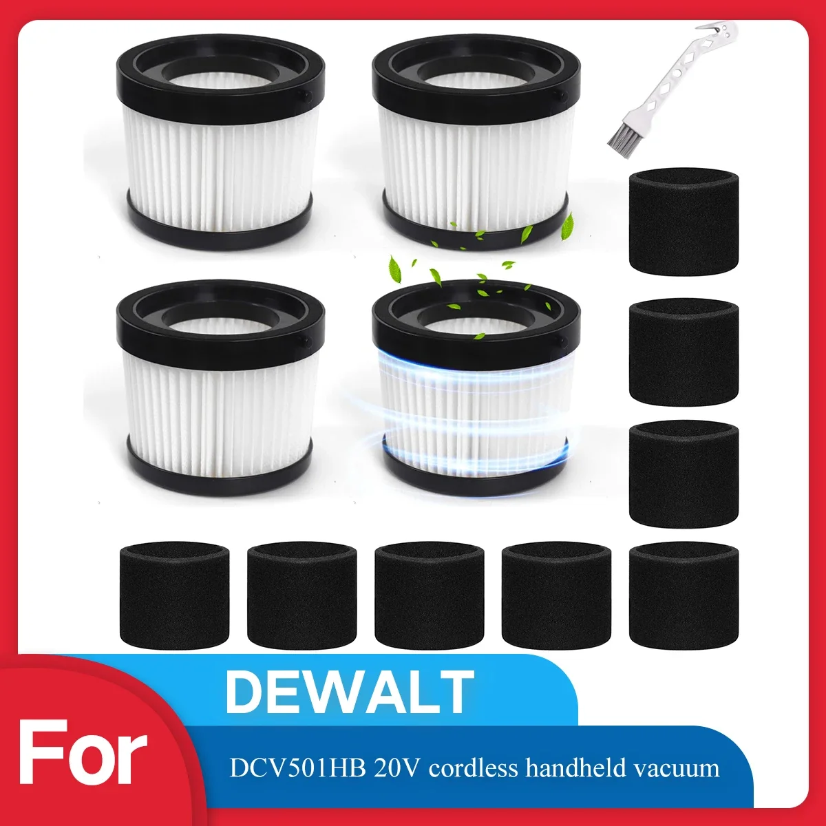 DCV5011H Ersatzfilter für DEWALT/Makita/Milwaukee Akku-Handstaubsauger, waschbarer Filter Image
