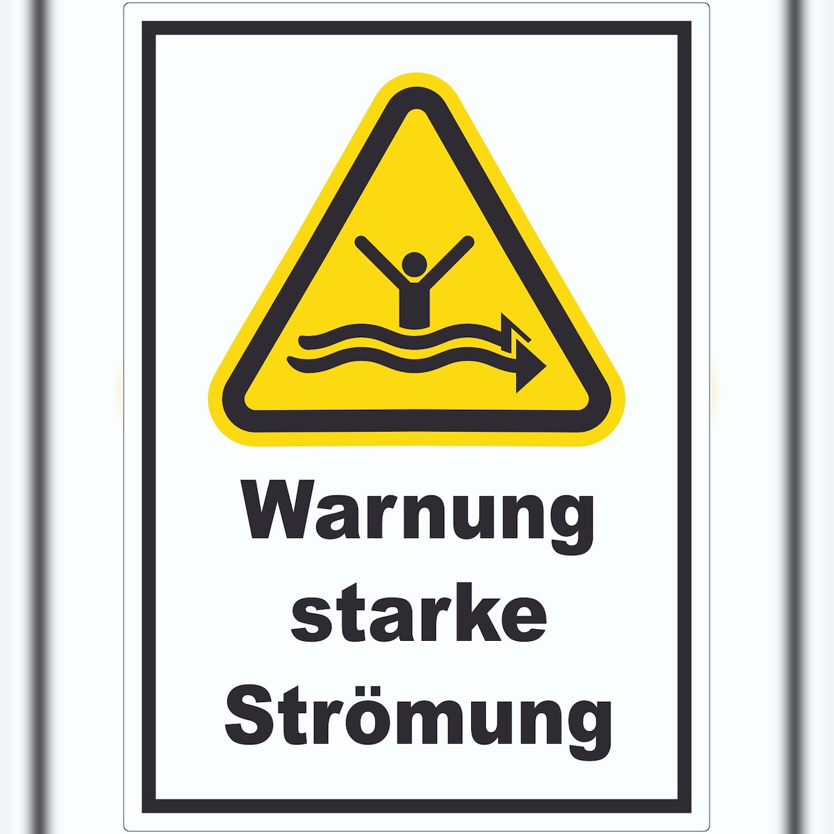 HB-Druck Aufkleber Warnung starke Strömung A5 (148x210mm) Image