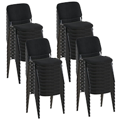 BIG Möbel GmbH Konferenzstuhl Iso | 50er Set Schwarz | stapelbarer Besucherstuhl Image